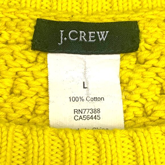 J. Crew Yellow Cable Knit Sweater - Picture 4 of 10